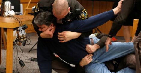 Father of molested girls lunges at disgraced USA Gymnastics doctor in court