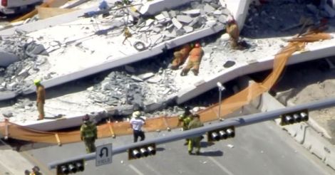 Four people killed after new pedestrian bridge collapses in Florida