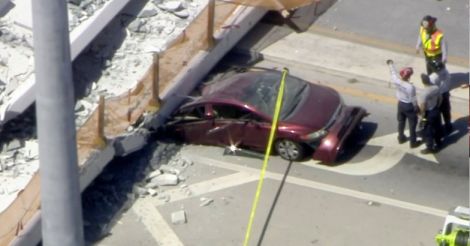 Four people killed after new pedestrian bridge collapses in Florida