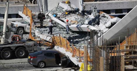 Four people killed after new pedestrian bridge collapses in Florida