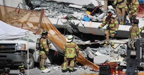 Four people killed after new pedestrian bridge collapses in Florida