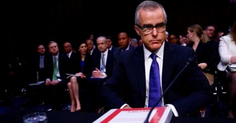 USA-TRUMP-MCCABE, FBI's former No. 2 McCabe fired by Sessions days before retirement