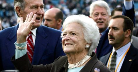 Barbara Bush, wife and mother of US presidents, dies at 92