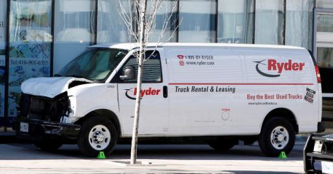 Nine killed, 16 injured after van ploughs through Toronto crowd