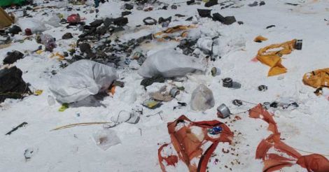 Mount Everest, the world's highest garbage dump