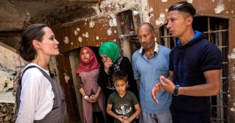 UN special envoy Angelina Jolie visits Syrian refugees in Iraq