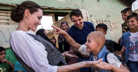 UN special envoy Angelina Jolie visits Syrian refugees in Iraq
