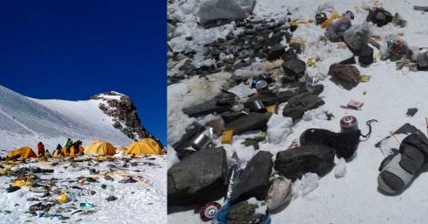 Mount Everest, the world's highest garbage dump