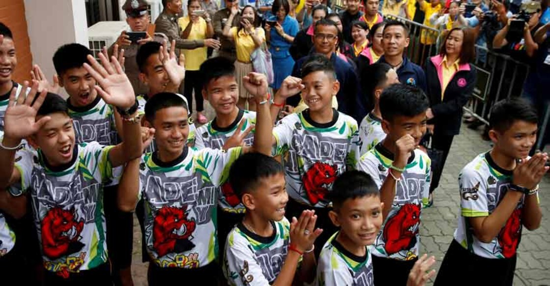 'It was magical': Thai boys relive moment of discovery by divers during cave ordeal