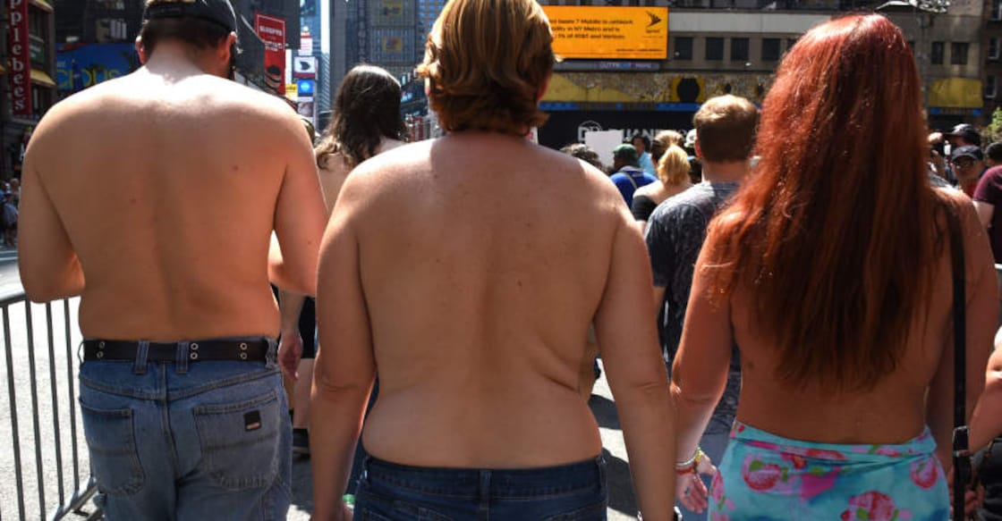 'Free the nipple': Thousands march topless in US for gender equality 'Free the nipple': Thousands march topless in US for gender equality