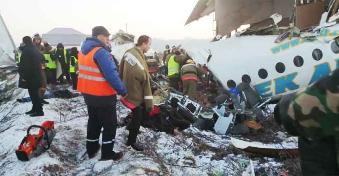 Bek Air plane with 100 on board crashes near Kazakhstan airport: report