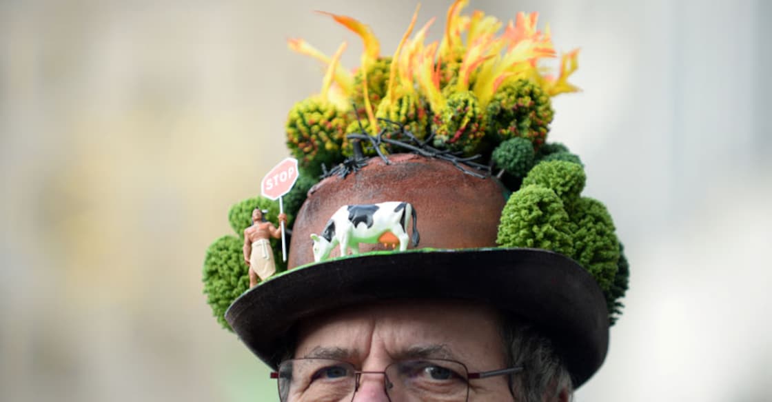 Thousands form human chain in Brussels in climate change demo