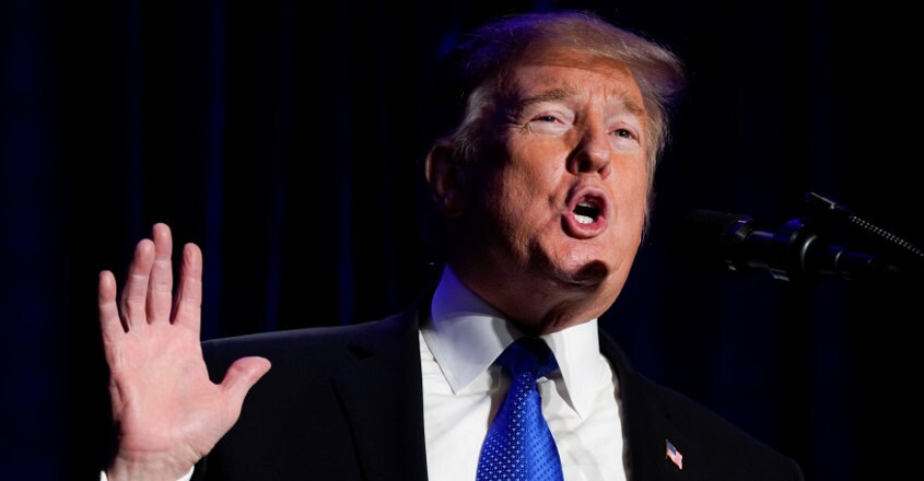 Donald Trump U.S. President Donald Trump delivers remarks at the Major County Sheriffs and Major Cities Chiefs Association Joint Conference in Washington, U.S., February 13, 2019. REUTERS/Kevin Lamarque