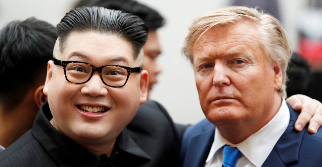 Kim-Trump lookalikes grab eyeballs in Hanoi, ahead of 'real' summit Kim-Trump lookalikes grab eyeballs in Hanoi, ahead of 'real' summit