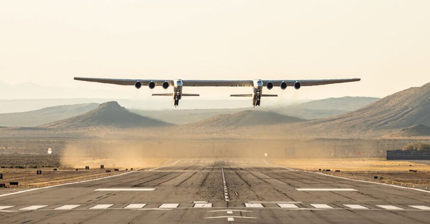 World’s largest plane Stratolaunch with wingspan bigger than football stadium makes historic flight