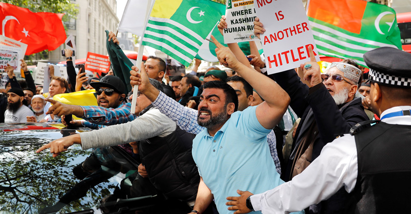 Violent clashes outside Indian High Commission in UK over Kashmir Violent clashes outside Indian High Commission in UK over Kashmir