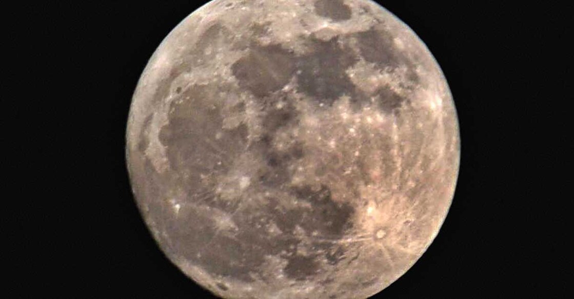 A view of the moon in the sky as seen on the eve of Kartik Purnima, in Patna, Sunday, Nov. 29, 2020. (PTI Photo)