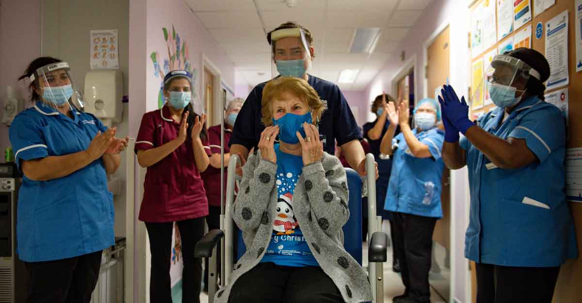 90-year-old British woman is first in world to get Pfizer vaccine outside trial