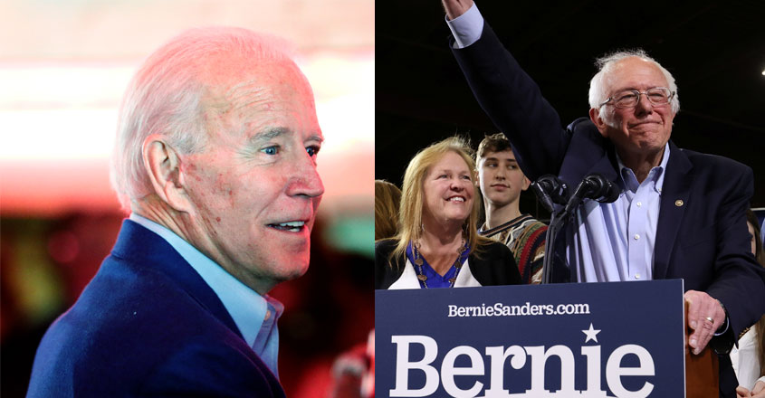 Democratic presidential race narrows down to keen two-way fight between Biden and Sanders