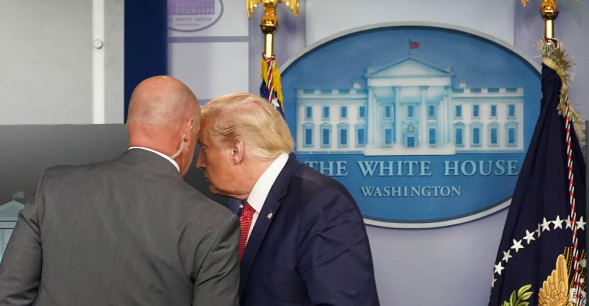 Shooting near White House, Trump escorted out from briefing 