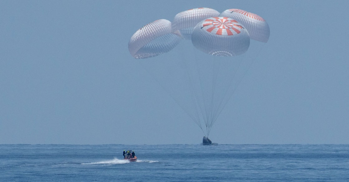 SpaceX capsule and NASA crew make first splashdown in 45 years | Watch Video