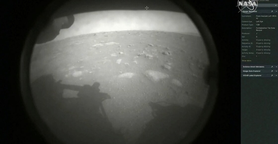 NASA persevrance rover images from Mars
