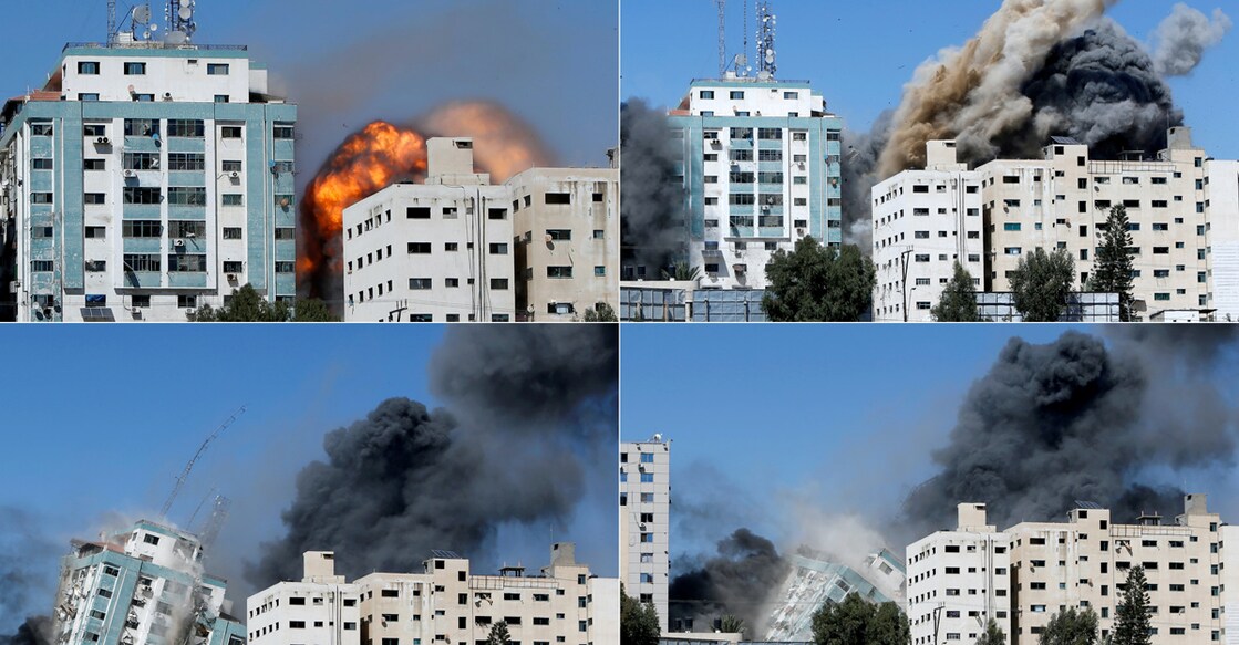 Israel bombs Hamas Gaza chief's home, Al Jazeera, AP offices