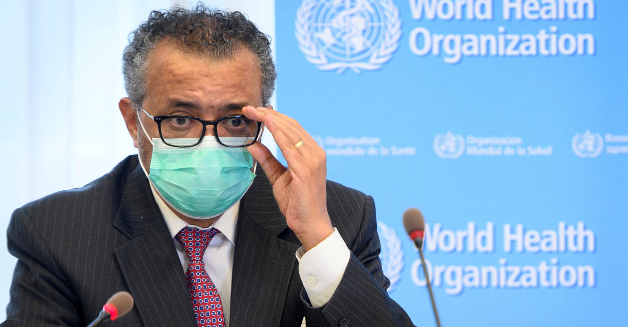 WHO Director General Tedros Adhanom Ghebreyesus 