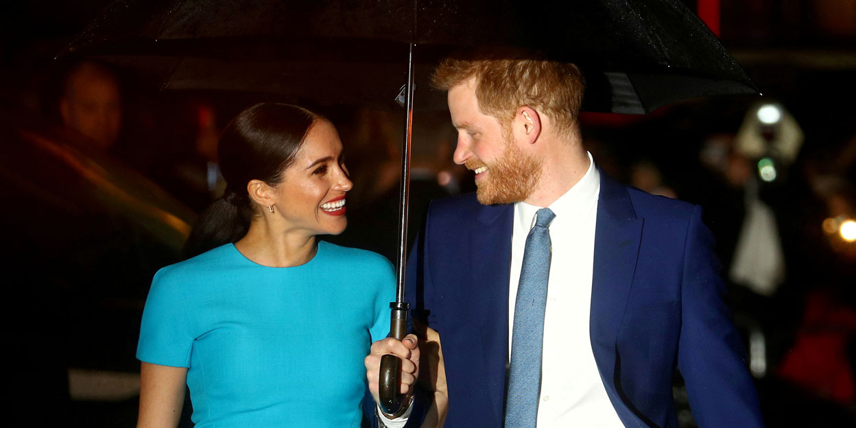 Britain's Prince Harry and his wife Meghan