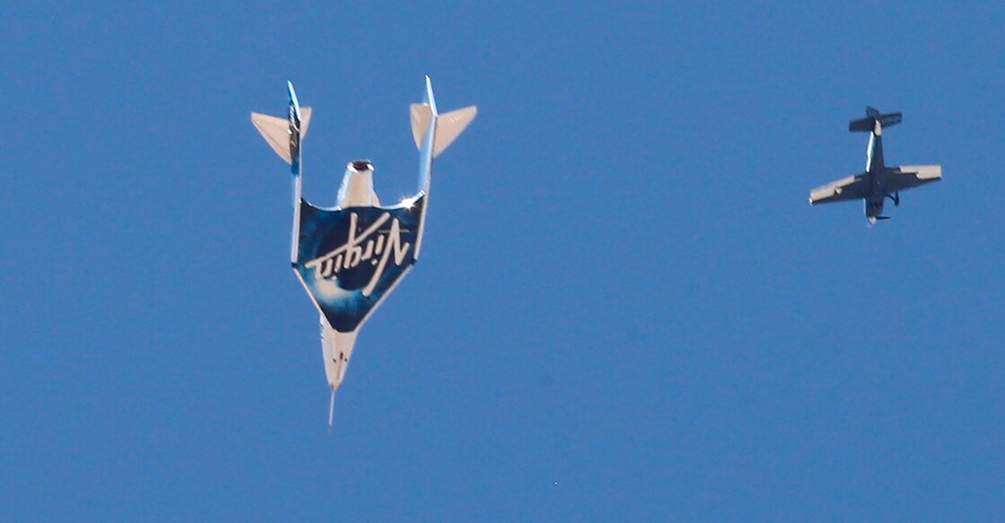 Virgin Galactic's passenger rocket plane VSS Unity,