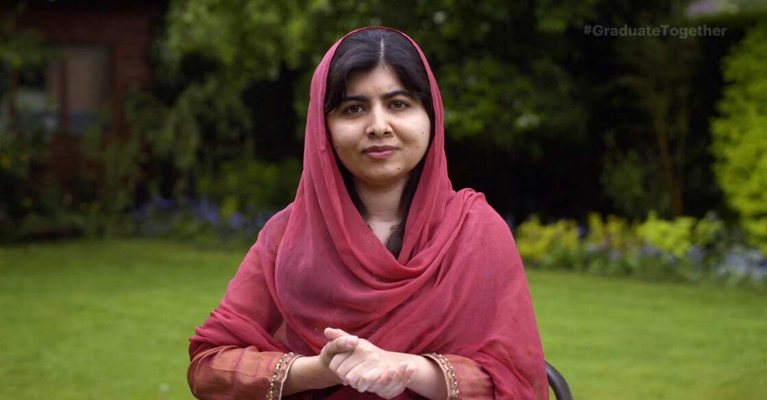 In this screengrab, Malala Yousafzai speaks during Graduate Together: America Honors the High School Class of 2020 on May 16, 2020.  Photo: Getty Images/AFP