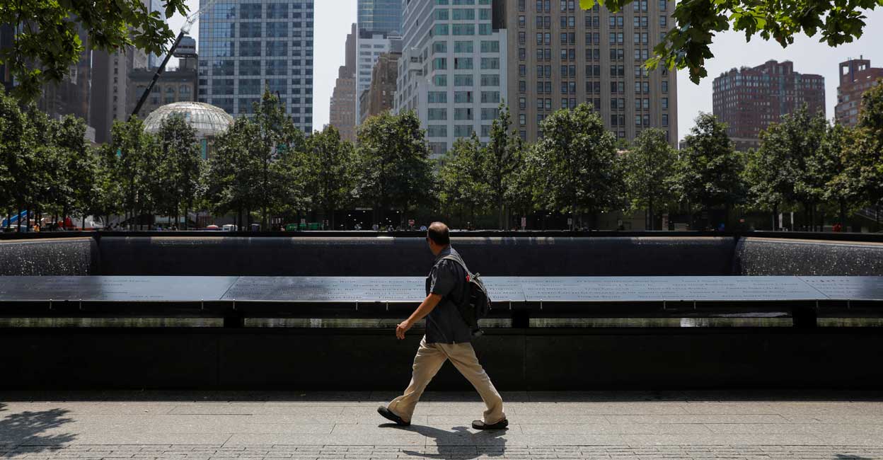 The memorial pool at the National September 11 Memorial & Museum