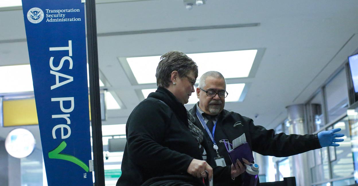 TSA People are checked by the TSA in a security screening line at LaGuardia Airport on January 25, 2019 in New York. Photo: Kena Betancur/AFP