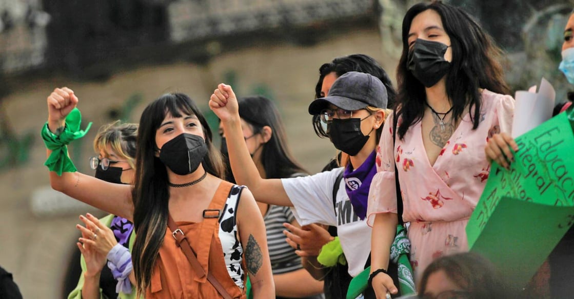 Women take part in a protest to celebrate the decision of the Supreme Court of Justice of the Nation (SCJN) that declared the criminalization of abortion as unconstitutional, in Saltillo, Mexico September 7, 2021. Reuters/Daniel Becerril