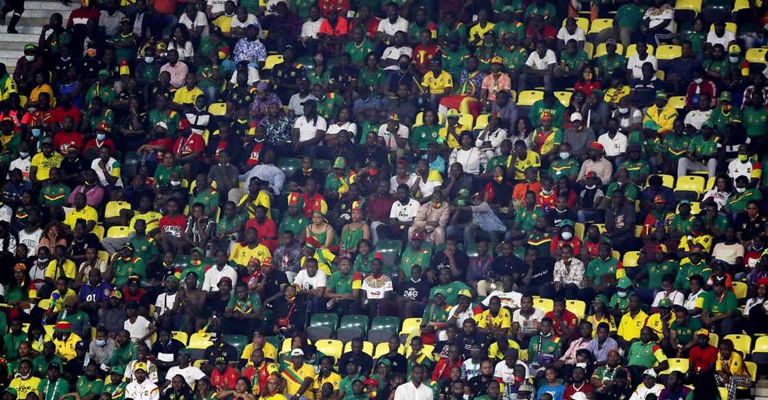 General view of Cameroon fans inside the stadium. Photo: Reuters/Mohamed Abd El Ghany