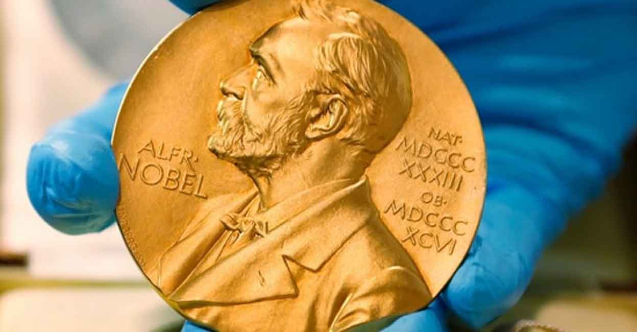 A gold Nobel Prize medal. Photo: AP