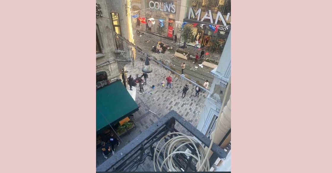 Istanbul The scene of the explosion in the Beyoglu district in Istanbul.