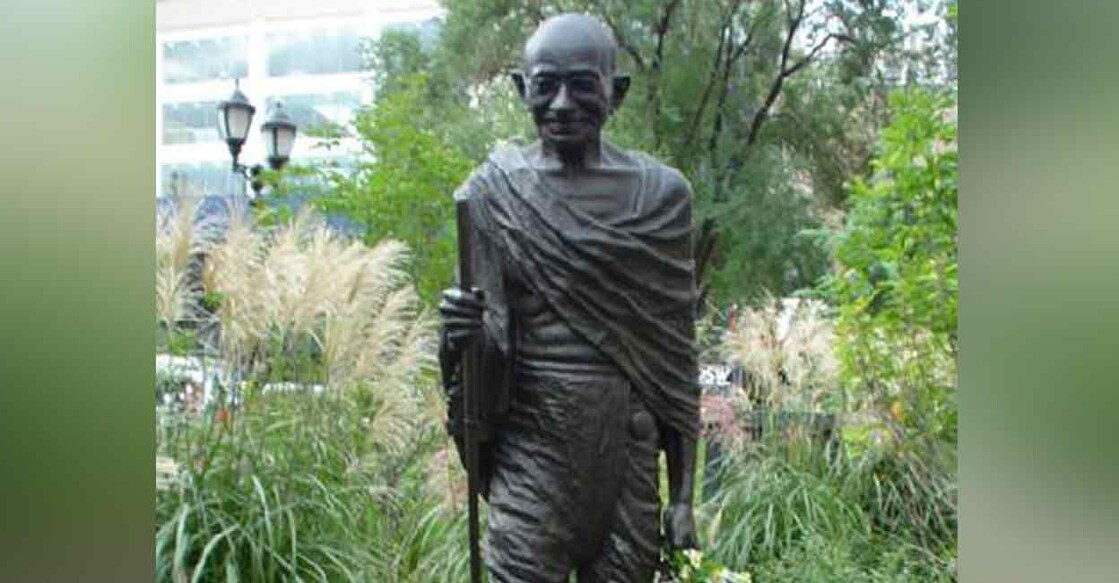 Mahatma Gandhi's statue that was reportedly vandalised. Photo courtesy: nycgovparks.org