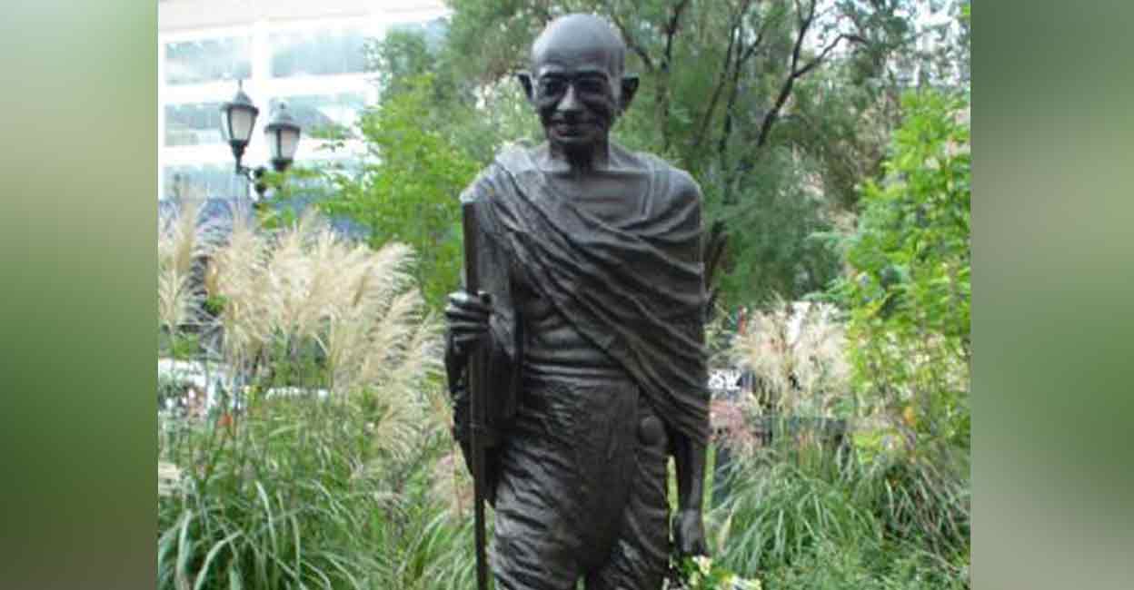 Mahatma Gandhi's statue that was reportedly vandalised. Photo courtesy: nycgovparks.org