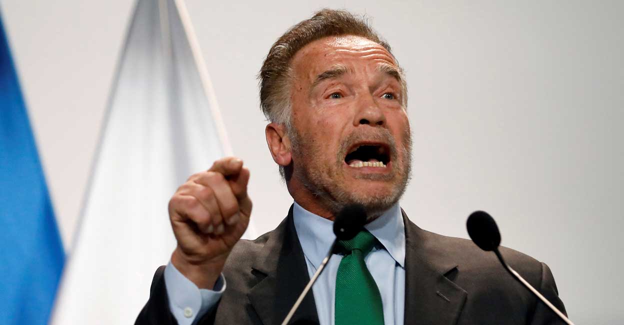 Actor Arnold Schwarzenegger speaks during the COP24 UN Climate Change Conference 2018 in Katowice, Poland December 3, 2018. Reuters/Kacper Pempel