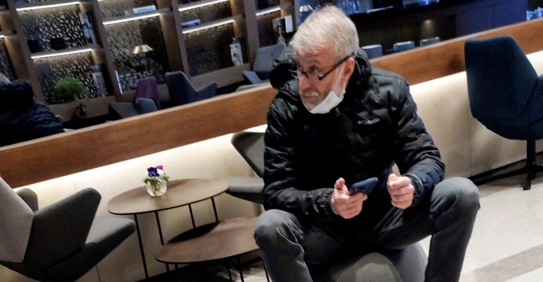 Sanctioned Russian oligarch Roman Abramovich sits in a VIP lounge before a jet linked to him took off for Istanbul from Ben Gurion international airport in Lod near Tel Aviv, Israel, March 14, 2022. File Photo: Reuters