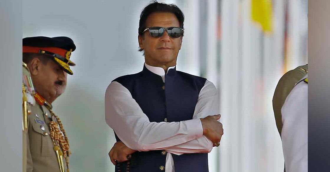 Pakistan's Prime Minister Imran Khan attends a military parade to mark Pakistan National Day, in Islamabad, on March 23. Photo: AP