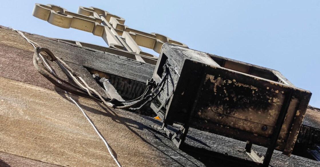 A view of the damage at the Abu Sifin church where a deadly fire broke out in Giza, Egypt, August 14, 2022. PHOTO: Reuters/Mohamed Abd El Ghany