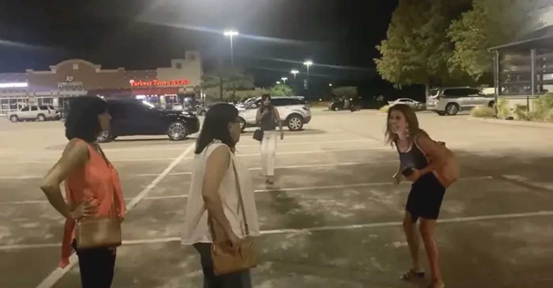 Esmeralda Upton hurling abuses at four Indian women in Texas, US. Video Grab