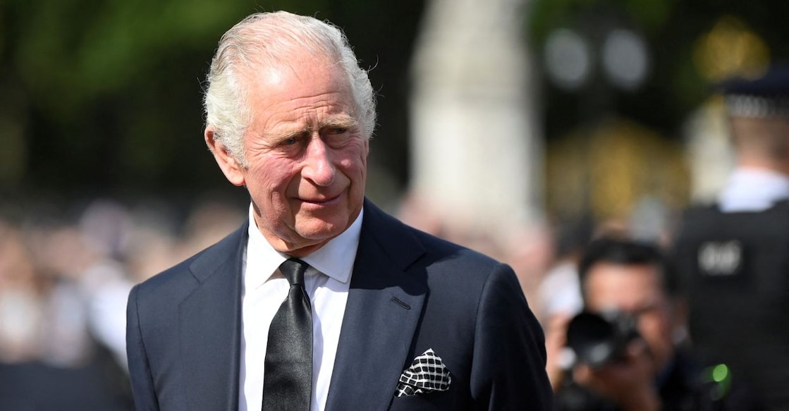 Britain's King Charles looks on outside Buckingham Palace, following the passing of Britain's Queen Elizabeth, in London, Britain, September 9, 2022. PHOTO: Reuters/Toby Melville