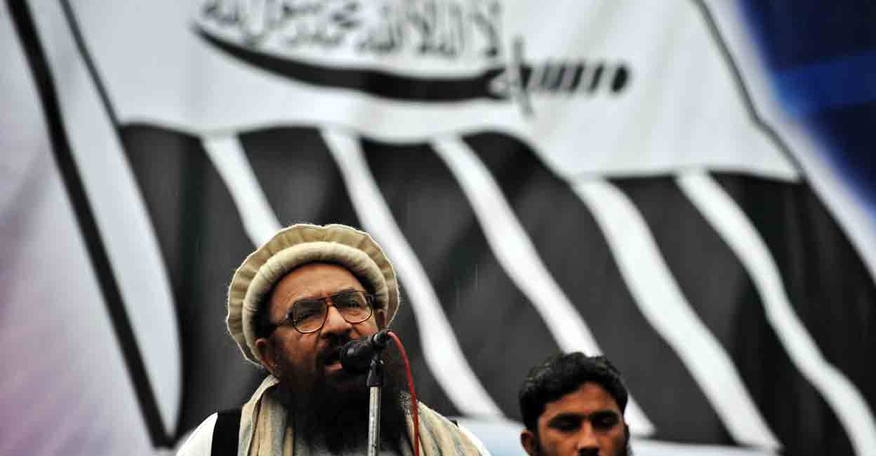 Abdul Rehman Makki, leader of Pakistan Jamaat-ud-Dawa, addresses rally in Islamabad on February 5, 2010, against Indian rule in Kashmir. Photo: FAROOQ NAEEM / AFP