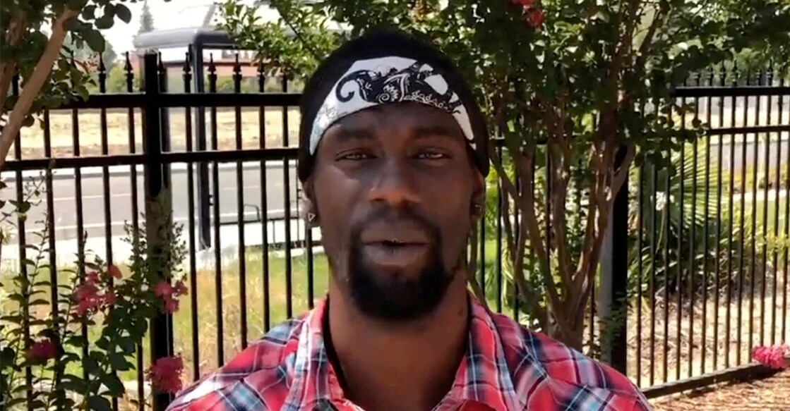 Tyre Nichols, who died three days after he was pulled over while driving during a traffic stop by Memphis police officers, speaking about waiting in line at Department of Motor Vehicles in Sacramento, California. Photo: Screen grab taken from a social media video taken in July 2018 obtained by Reuters on July 27, 2023/ Bryan Anderson