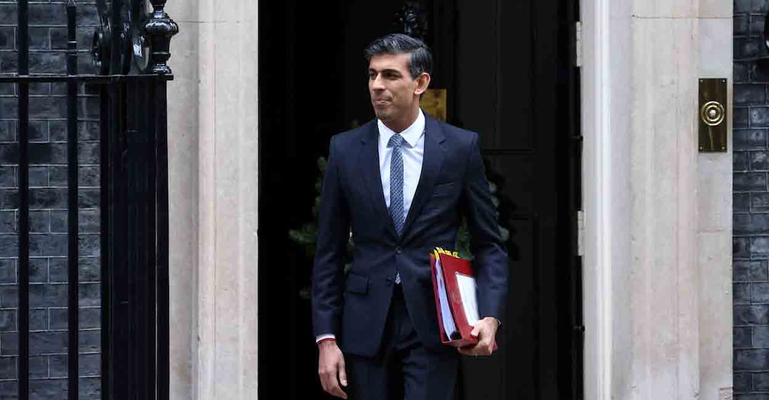 British Prime Minister Rishi Sunak leaves 10 Downing Street to attend Prime Minister's Questions in the Houses of Parliament in London, Britain, November, December 14, 2022. File photo: REUTERS/Henry Nicholls