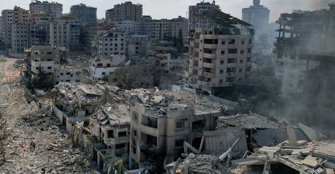 Houses and buildings destroyed by Israeli strikes in Gaza City. Photo: Reuters