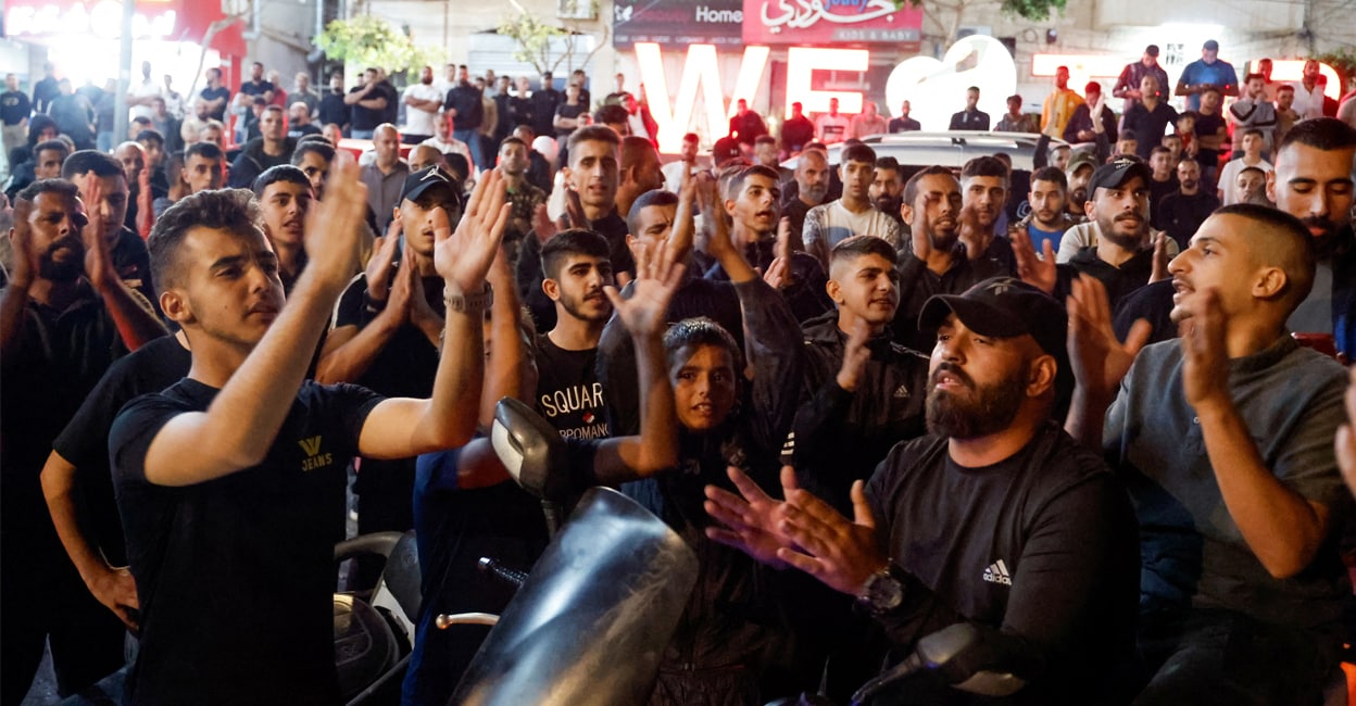 palastine-hospital-israeli-attack-add-1 Palestinians take part in a protest after an Israeli air strike hit Al-Ahli Hospital, according to Gaza Health Ministry, in Tubas, in the Israeli-occupied West Bank on Tuesday. Photo: REUTERS/Raneen Sawafta